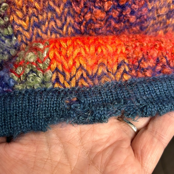 Vintage Allison H mohair plaid oversized sweater cardigan - Picture 12 of 12